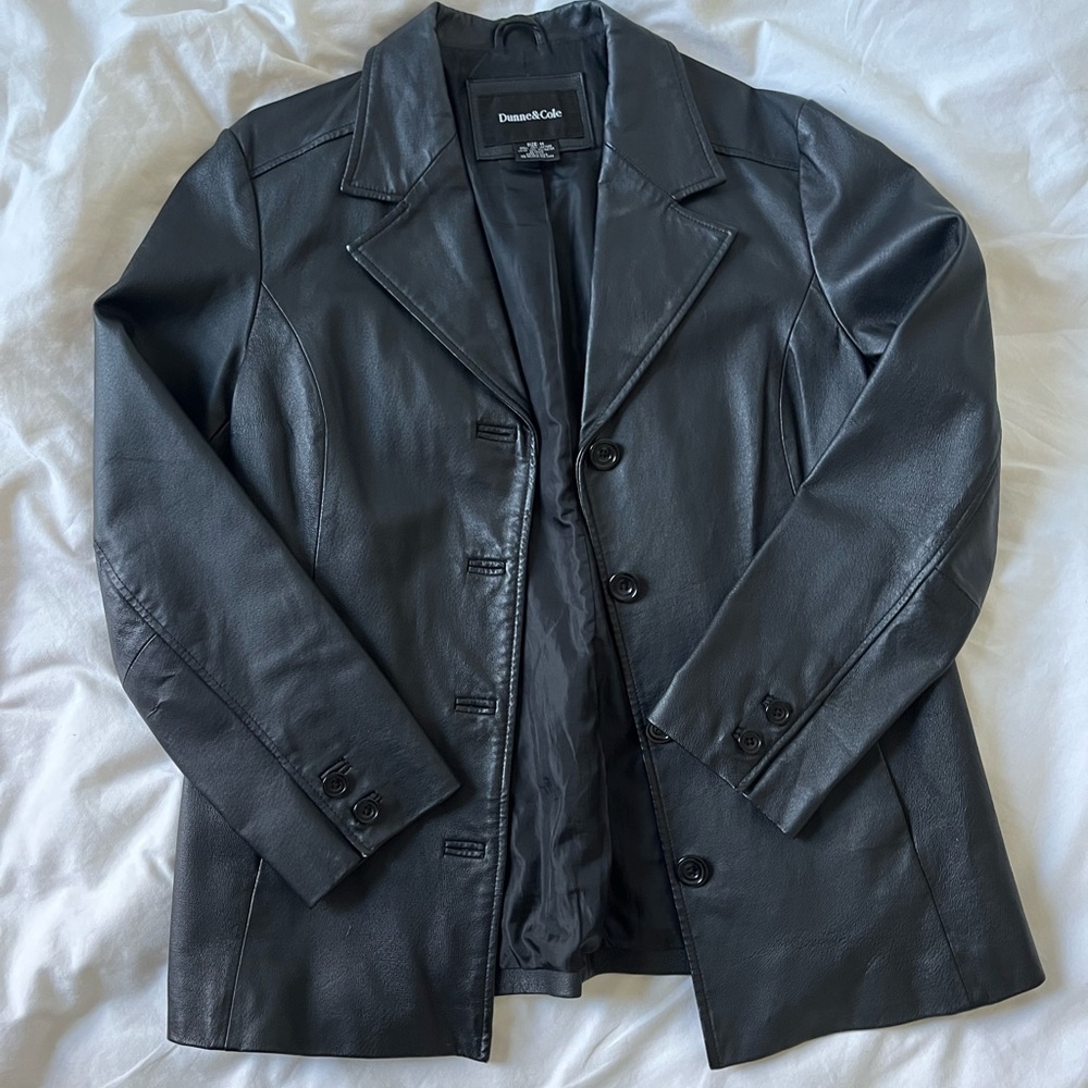 Vintage Genuine Leather Blazer